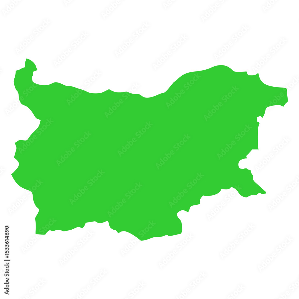 Fototapeta premium map of Bulgaria green