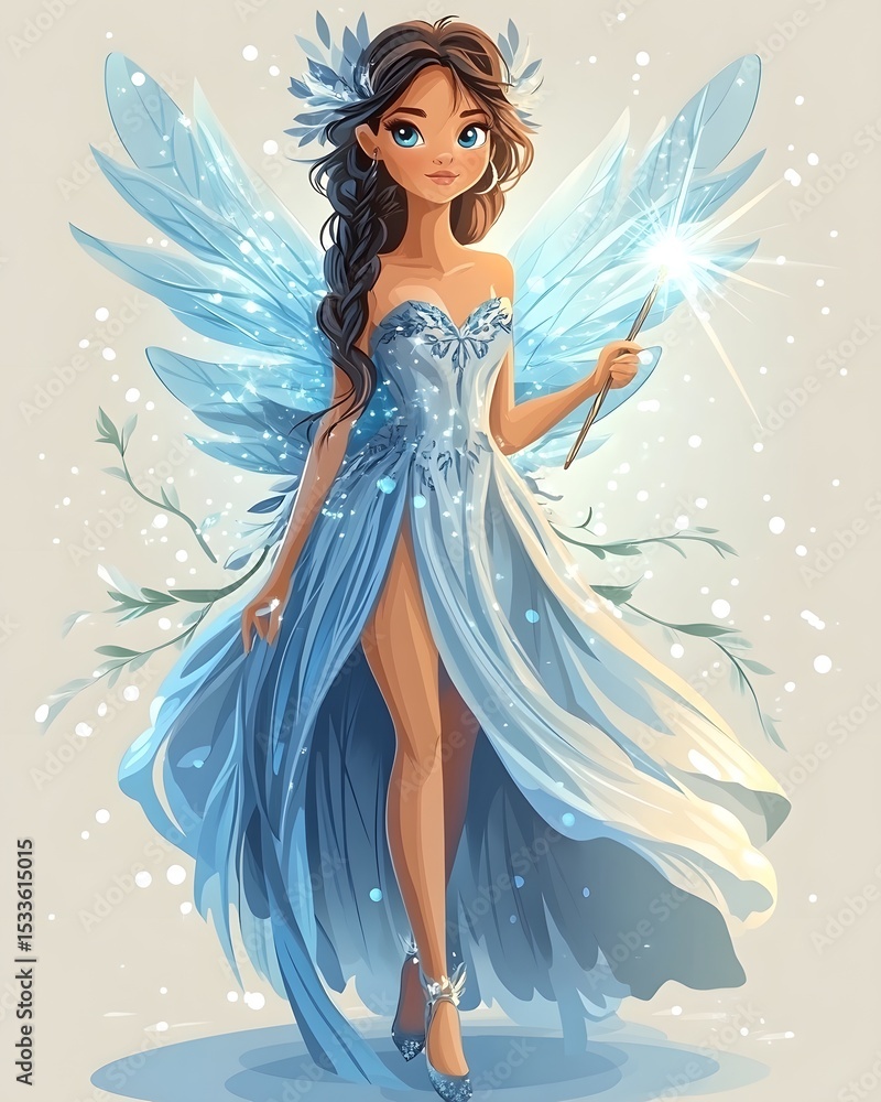 A beautiful vector illustration of a woman in an elegant red dress, with flowing hair adorned by flowers, embodies the glamour and artistry of a fairy princess at a wedding danceA beautiful vector ill A beautiful vector illustration of a woman in an elegant red dress, with flowing hair adorned by flowers, embodies the glamour and artistry of a fairy princess at a wedding danceA beautiful vector ill