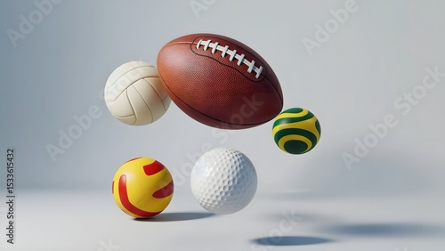 Fototapeta Naklejka Na Ścianę i Meble -  American football and sports balls collection