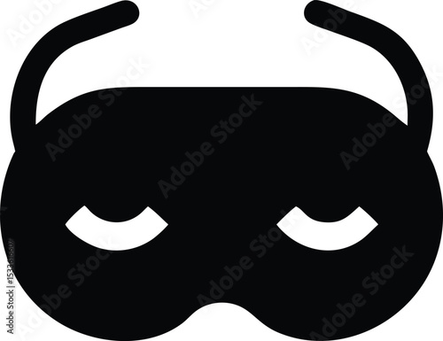 Sleep Eye Mask Silhouette Vector Icon
