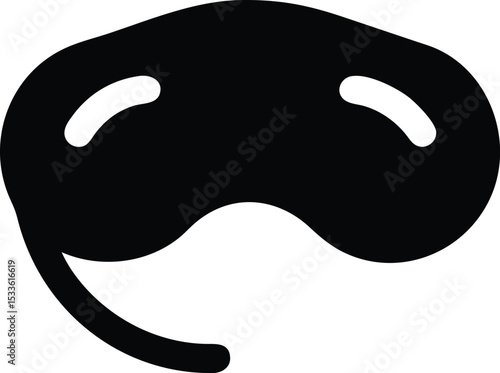 Sleep Eye Mask Silhouette Vector Icon