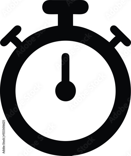 Fast time stop watch icon on white background