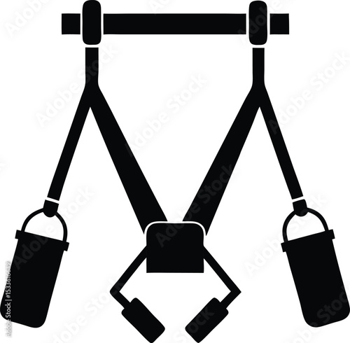 TRX Suspension Training icon vector image. Can be used for Fitness.