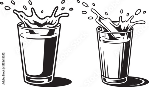vector illustration of a glass of cola