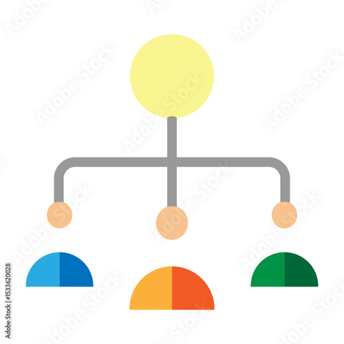 Succession Planning Vector Flat Icon Design