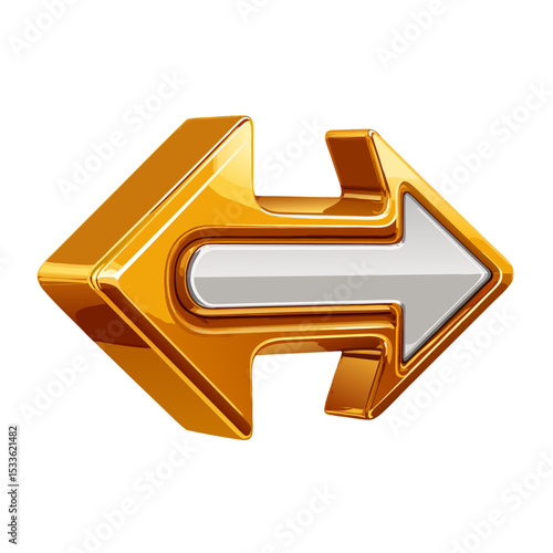 Arrow icon pointing top right direction stock vector