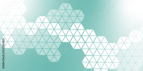 Modern futuristic virtual abstract background with geometric shapes and hexagon pattern. Vector illustration for medicine, technology or science design. Molecular structure for medical, technology. 