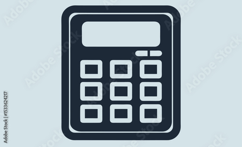 Calculator silhouette icon, math tool vector, electronic device graphic