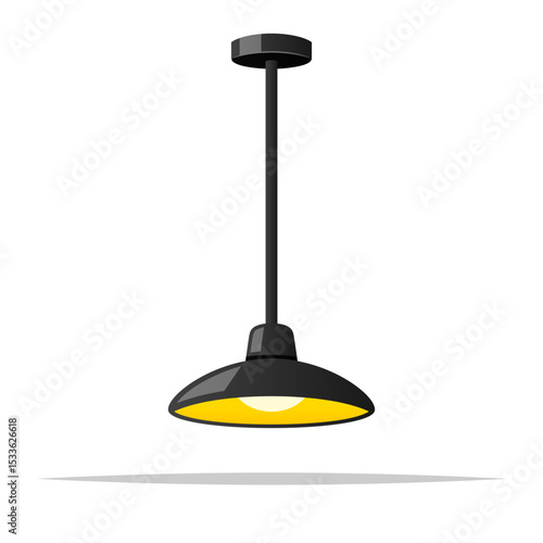 Hanging lamp vector isolated illustration