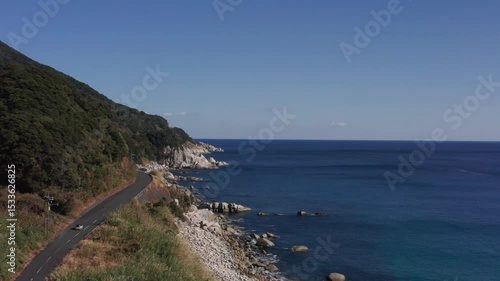 Coast road in Kyushu Japan Kagoshima