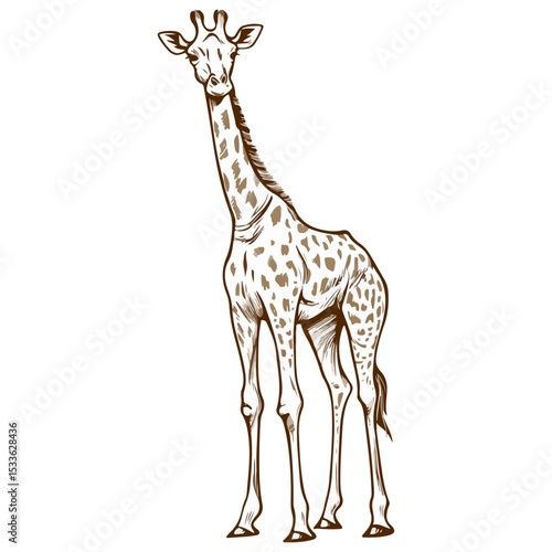 giraffe, animal, vector, transparent background, creature, isolated, zoo, long, giraffa, cute, wildlife, nature, tall, wild, neck, mammal