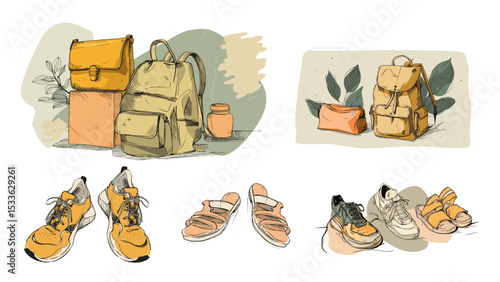 shoes and bags set