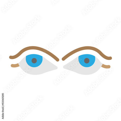 Eyes Vector Flat Icon Design