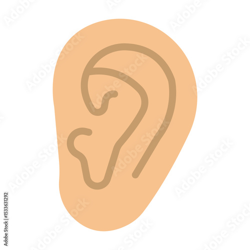 Ears Vector Flat Icon Design