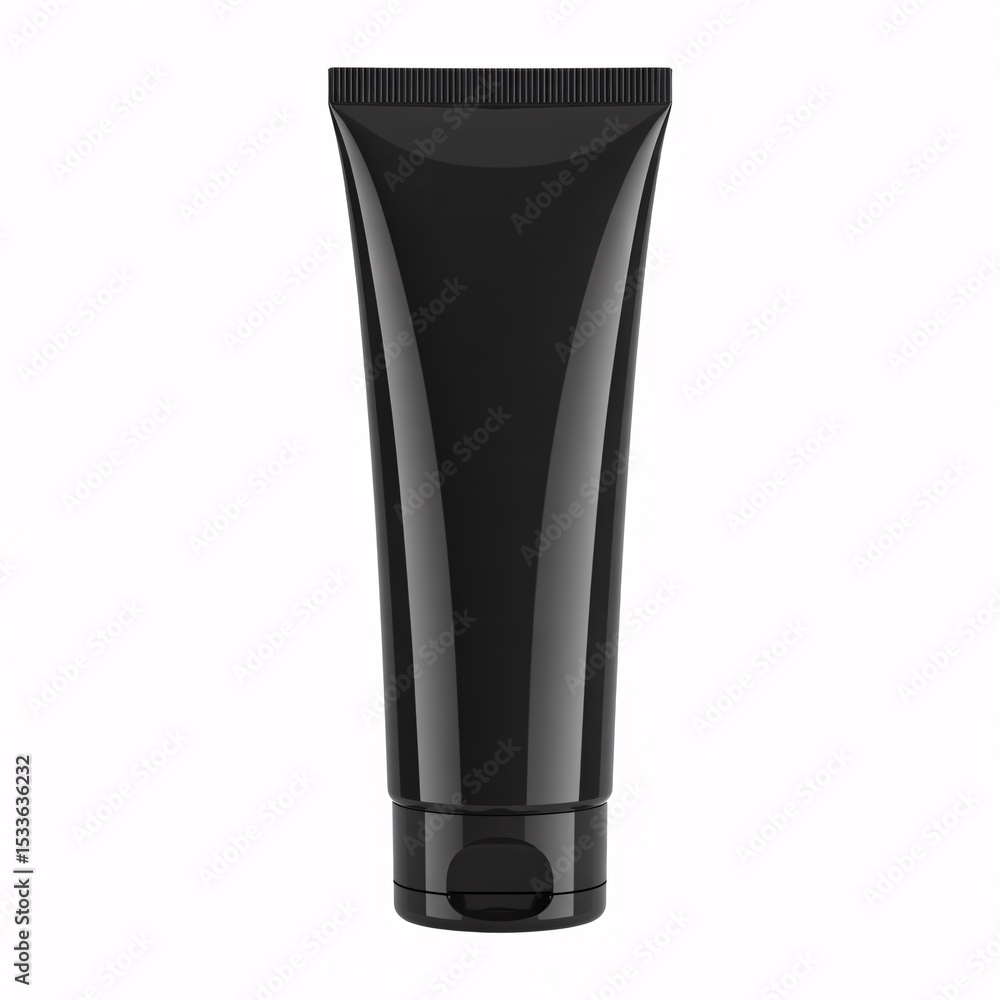 Black Plastic Tube Packaging Mockup for Cosmetics or Skincare Products Black Plastic Tube Packaging Mockup for Cosmetics or Skincare Products
