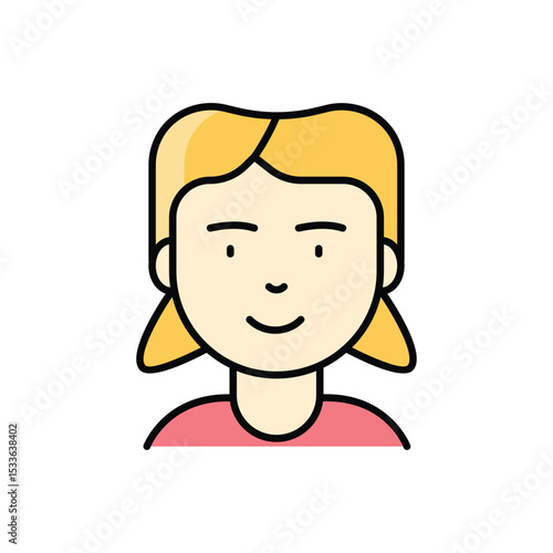 Female Child Icon vector