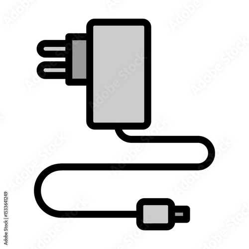 Power Adapter Vector Filled Icon Design