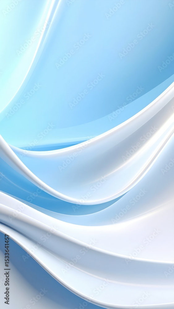 Obraz premium Dynamic blue wave patterns abstract art digital design smooth curves high-resolution contemporary aesthetic