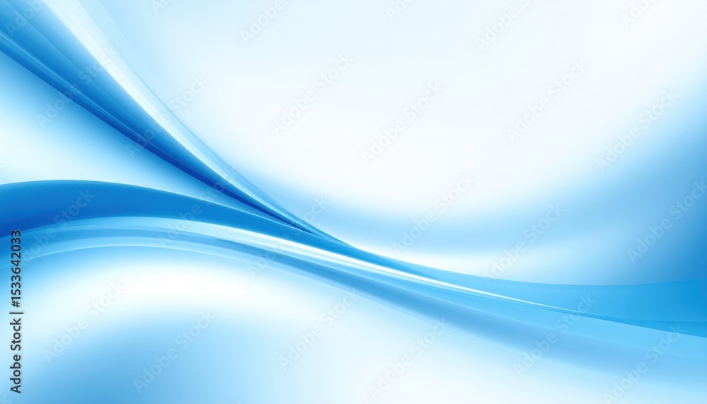 Naklejka premium Dynamic abstract wave patterns digital art blue color palette modern design aesthetic viewpoint fluid motion concept