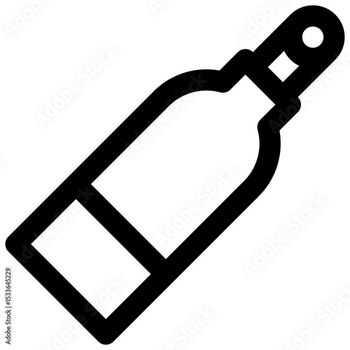 Diving gas cylinder. Editable stroke vector icon.