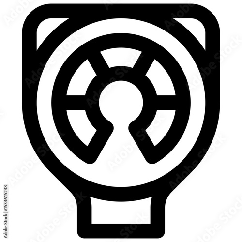 Diving gauge. Editable stroke vector icon.