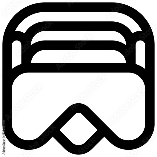 Diving mask. Editable stroke vector icon.
