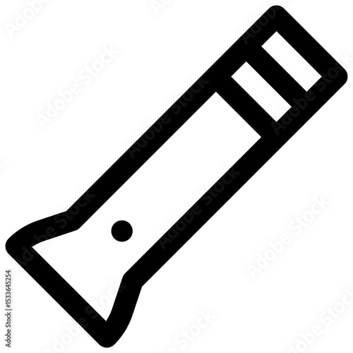 Diving safety sausage. Editable stroke vector icon.