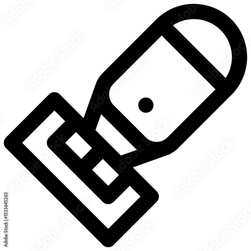 Diver propulsion vehicle. Editable stroke vector icon.