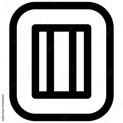 Dive weight. Editable stroke vector icon.
