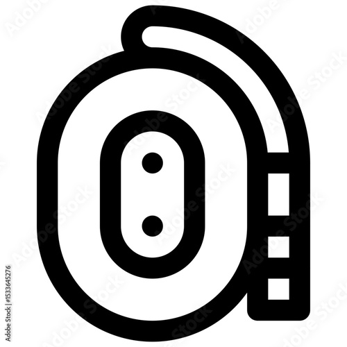 Donut wing. Editable stroke vector icon.