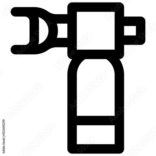 Spare gas tank. Editable stroke vector icon.