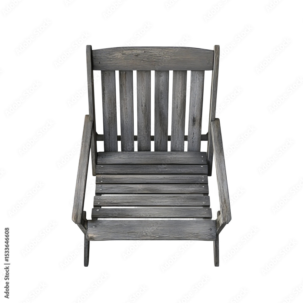 Fototapeta premium wooden chair isolated on white