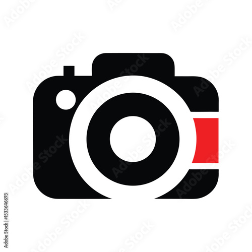 Camera Forming the Letter O in Photo Logo