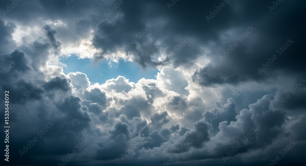 Fototapeta premium Dark Clouds and Sunlight Sky