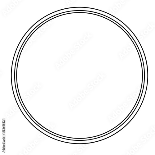 A simple, clean circular outline against a white background, showcasing minimalism and symmetry with a delicate, uncluttered design