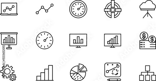 line icons related to dashboard  analytics  speedo.eps