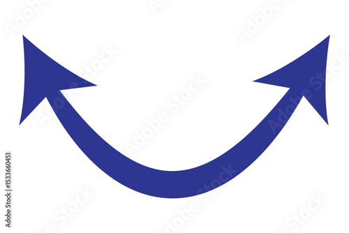 Dual sided arrow Vector in blue color. blue arrow pointed right and left side png file.