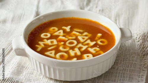 Mother Language Day. Variation of alphabet soup – symbolizes language and communication.