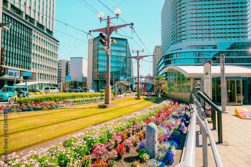 Bild auf Leinwand Sightseeing of Kagoshima-Chuo Station in Japan
