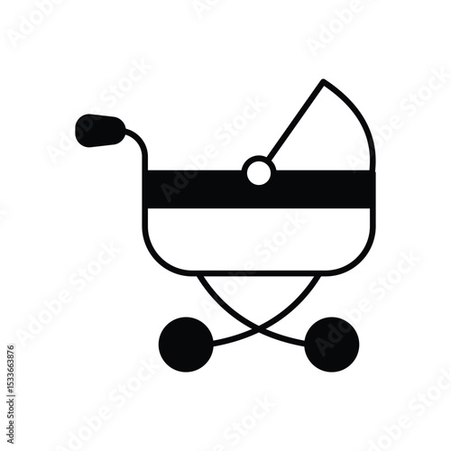 Baby Carriage Icon vector