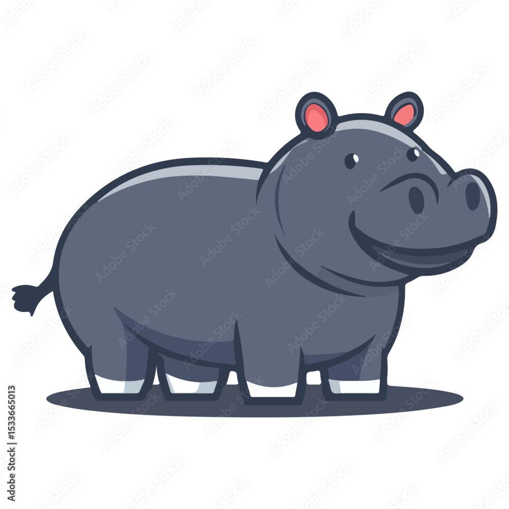 Obraz premium hippopotamus, animal, vector, transparent background, creature, mammal, hippo, cute, nature, wildlife, isolated, big, fat, zoo, wild
