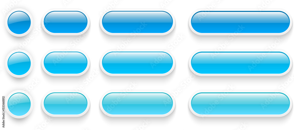 Buttons white blue, interesting navigation panel for website.
