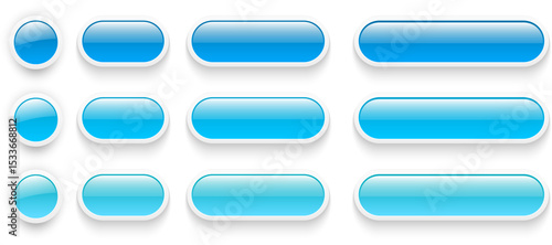 Buttons white blue, interesting navigation panel for website.