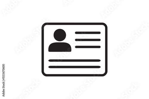 Inmate ID silhouette vector with white background