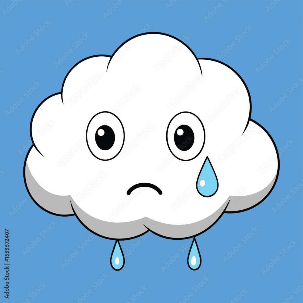 Poignant lonely cloud with a single raindrop falling, symbolizing quiet emotion. Poignant lonely cloud with a single raindrop falling, symbolizing quiet emotion.