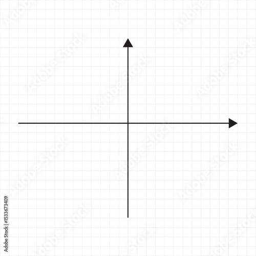 Cartesian plane, Axes that are perpendicular, Finance data visualization or blank statistics, customizable stroke, vector, illustration
