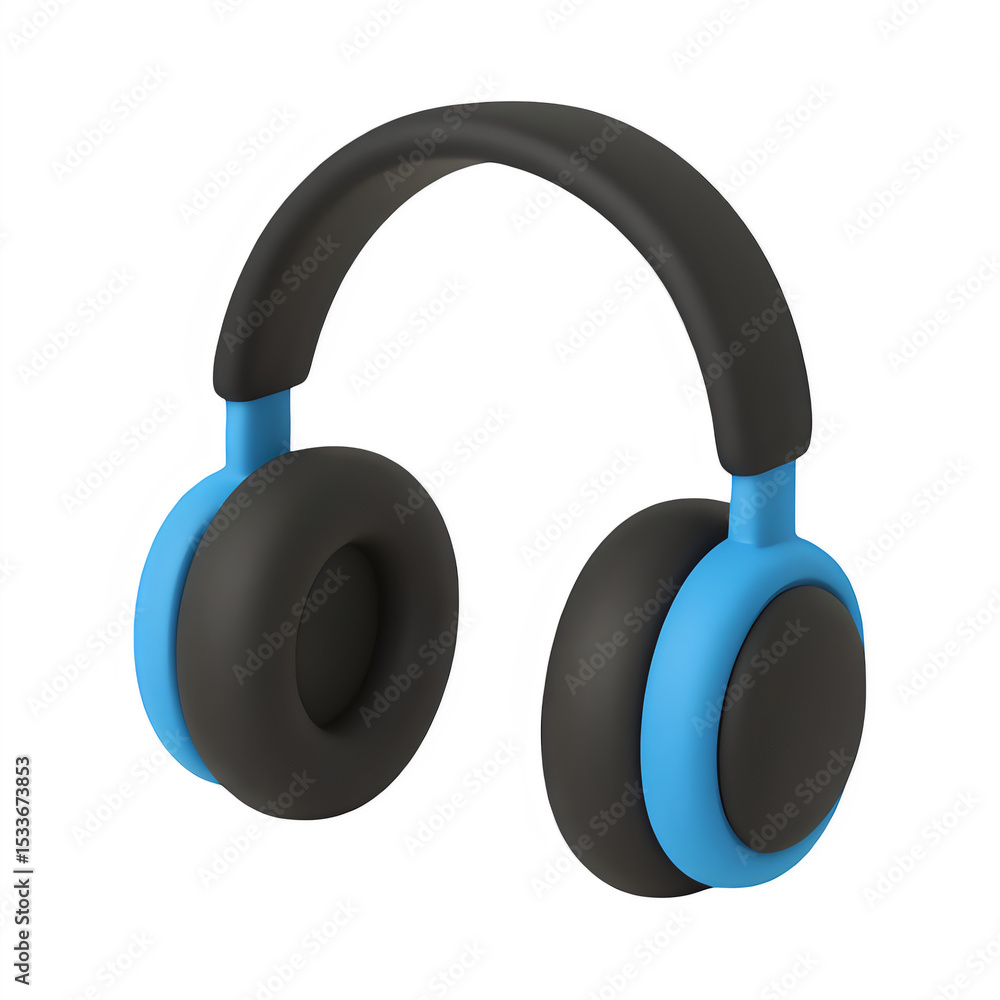 3d headphones icon isolated on transparent background. Music and audio concept 3d headphones icon isolated on transparent background. Music and audio concept