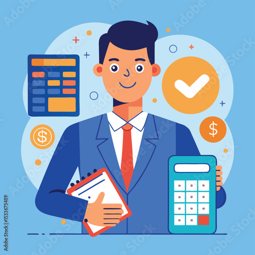 A man, financial advisor, looking trustworthy and professional, providing guidance.