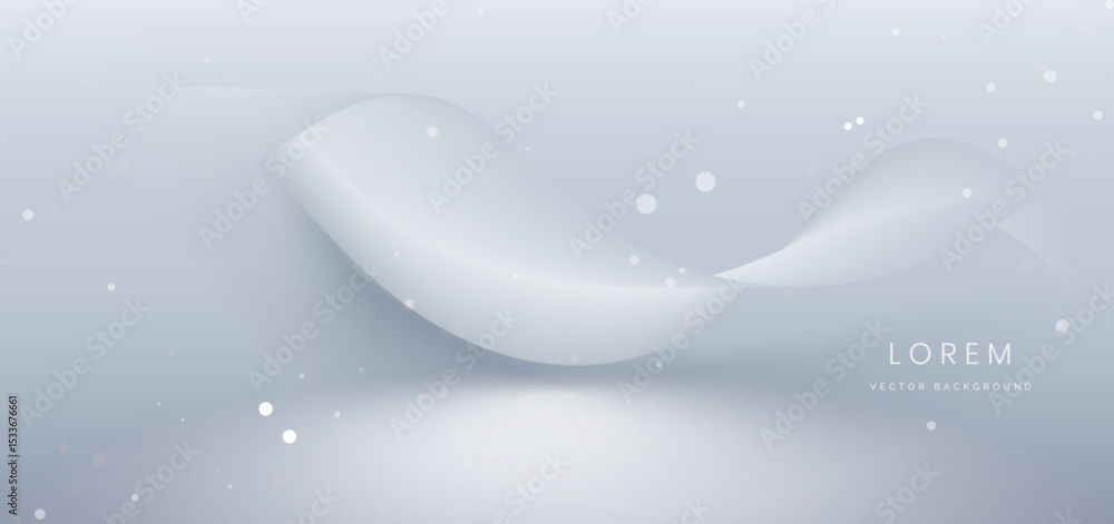 Fototapeta premium Abstract luxury grey lines curved overlapping on grey background. Template premium award design.