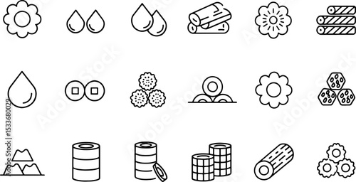raw materials icon set  cotton  air  raw latex  lo (1).eps